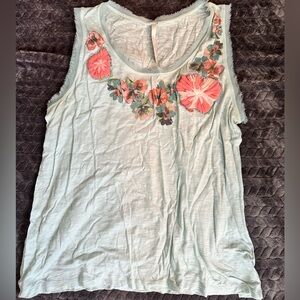 Lauren Conrad Floral Appliqué Blouse